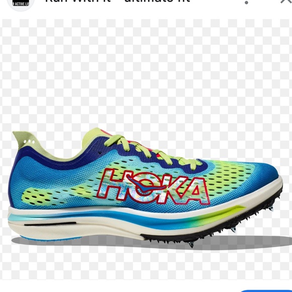 HOKA Cielo FLYX Unisex Track Spike Mid Distance Running Shoes Women 8.5 Mens 7 - Picture 1 of 12